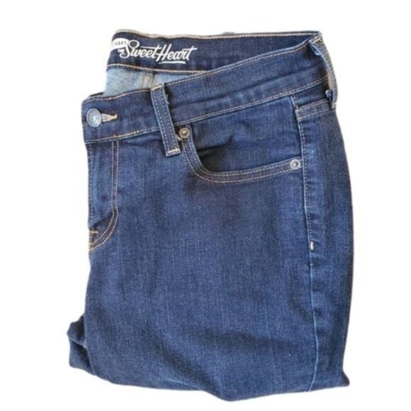 OLD NAVY Womens Jeans 6 Short Sweet Heart Dark Blue Denim Midrise - Picture 5 of 8